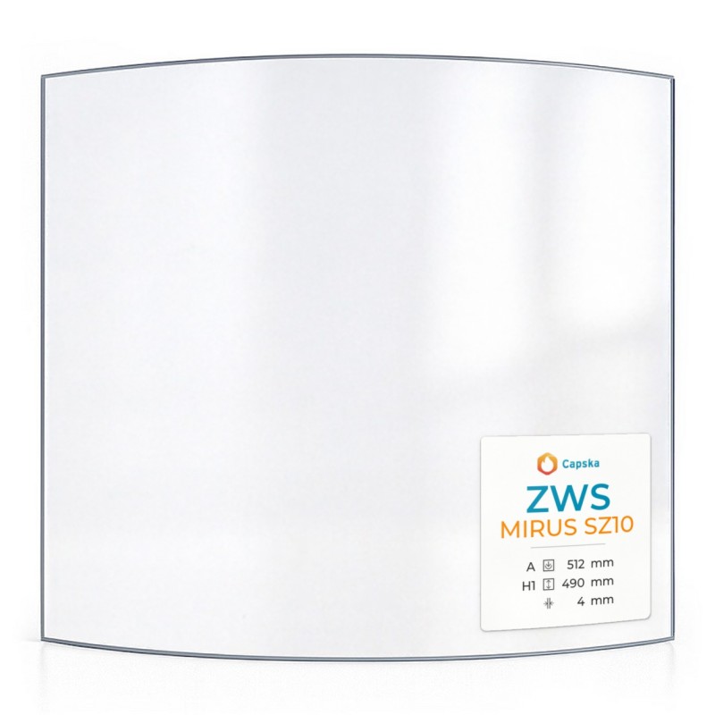 Wood Burning Stove glass for Zws Mirus SZ10 - High quality ceramic glass - Capska
