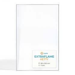 Extraflame KETTY Glas - Rechteck Kaminglas für Kaminofen