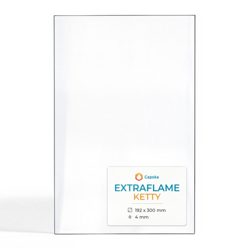 Extraflame KETTY Glass - Rectangular Panel for Wood Burning Stove