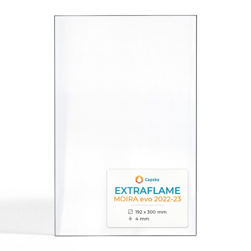 Extraflame MOIRA Glas - Rechteck Kaminglas für Kaminofen