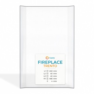 Vitre Fireplace TRENTO - Verre Prismatique pour insert