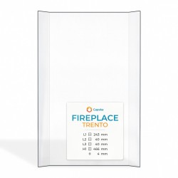 Fireplace TRENTO Glas - Prismatisch Kaminglas für Kaminofen