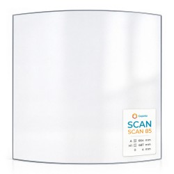 Vitre Scan 85 (sans sérigraphie) - Verre Courbe pour poêle à bois