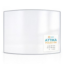 Attika POLEO 106 Glas - in sich gebogenes Kaminglas für Kaminofen