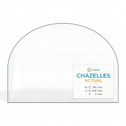 Vitre Chazelles ACTUAL - Verre Rectangle cintré pour poêle à bois