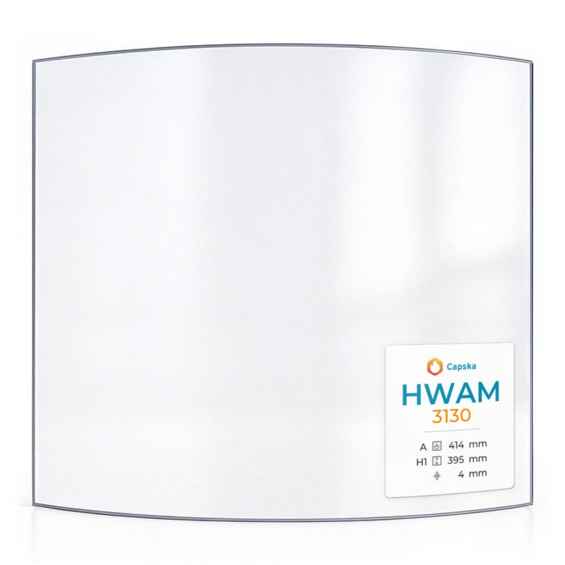Hwam 3130 Glass - Curved Glass Panel for Wood Burning Stove
