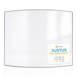 Glas für Kaminofen Justus POLARFEUER R2 - Hochwertiges Keramikglas - Capska