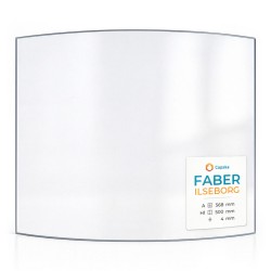 Vitre Faber ILSEBORG - Verre Courbe pour poêle à bois