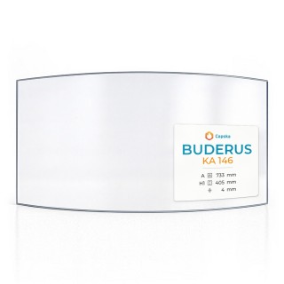 Vitre pour insert Buderus KA 146 - Verre courbe - Capska