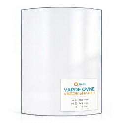 Varde Ovne VARDE SHAPE 1 Glas - in sich gebogenes Kaminglas für Kaminofen