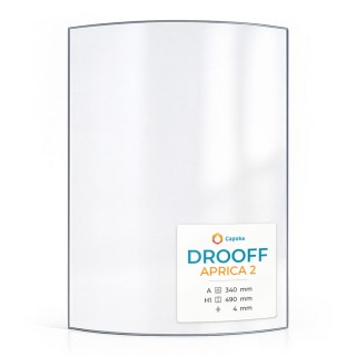 Vitre pour poêle à bois Drooff APRICA 2 - Verre courbe - Capska