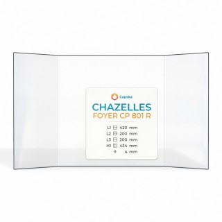 Glas für Kaminofen Chazelles FOYER CP 801 R - Hochwertiges Keramikglas - Capska
