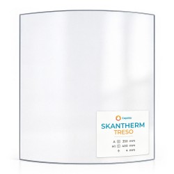 Vitre Skantherm TRESO - Verre Courbe pour poêle à bois