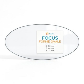 Wood Burning Stove glass for Focus Forme Ovale - High quality ceramic glass - Capska
