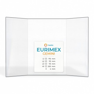 Wood Burning Stove glass for Eurimex Gemini - High quality ceramic glass - Capska