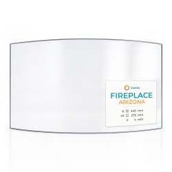 Vetro Fireplace ARIZONA - Vetro Curvo per stufa a legna