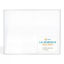 La Nordica 600 INOX Glass - Rectangular glass panel for wood-burning stove