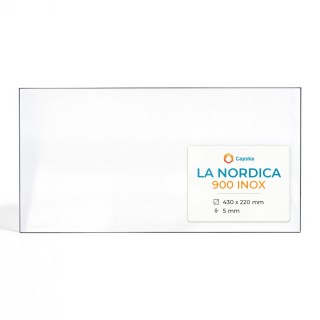 Glas für Holzherd La Nordica 900 INOX - Hochwertiges Keramikglas - Capska
