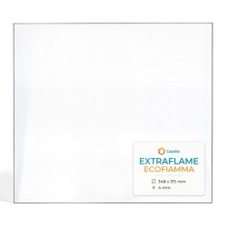Vitre Extraflame ECOFIAMMA - Verre Rectangle pour poêle à granulés