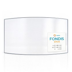 Vitre Fondis DIVA - Verre Courbe pour foyer à bois
