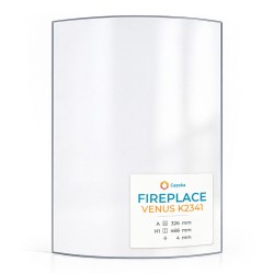 Vitre Fireplace VENUS K2341 - Verre Courbe pour poêle à bois