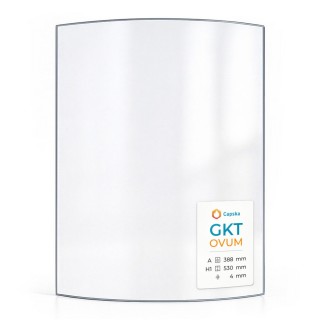Wood Burning Stove glass for Gkt Ovum - High quality ceramic glass - Capska