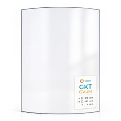 Gkt OVUM Glas - in sich gebogenes Kaminglas für Kaminofen