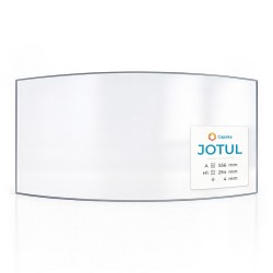 Jotul I80 MINI PANORAMA Glass - Curved glass panel for fireplace insert