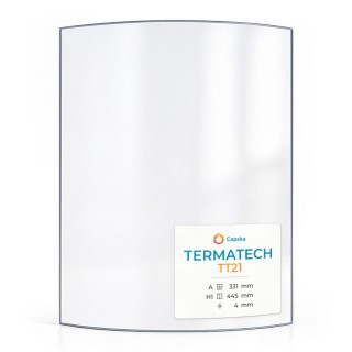 Glas für Kaminofen Termatech TT21 - Hochwertiges Keramikglas - Capska