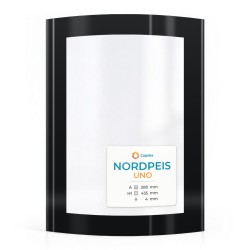 Vitre Nordpeis UNO - Verre Courbe Sérigraphié pour poêle à bois