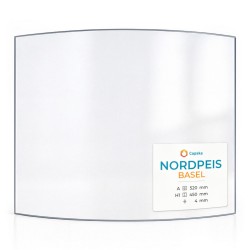Nordpeis BASEL Glas - in sich gebogenes Kaminglas für Kaminofen