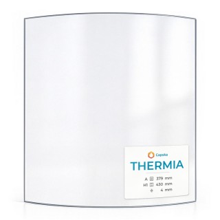 Vitre pour poêle à bois Thermia SANTORINI V1 - Verre courbe - Capska