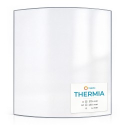 Thermia SANTORINI V1 Glass - Curved glass panel for wood burning stove