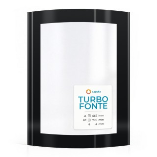 Vitre pour poêle à bois Turbo Fonte GAREL - Verre courbe - Capska