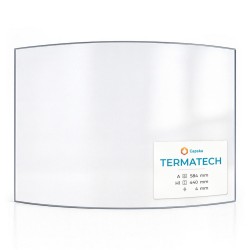 Termatech TT55R / TT55RHT Glass - Curved glass panel for wood burning stove