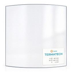 Vetro Termatech TT80 - Vetro Curvo per stufa a legna