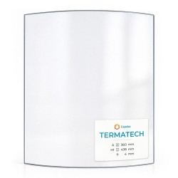 Vetro Termatech TT44 / TT44G / TT44S - Vetro Curvo per stufa a legna