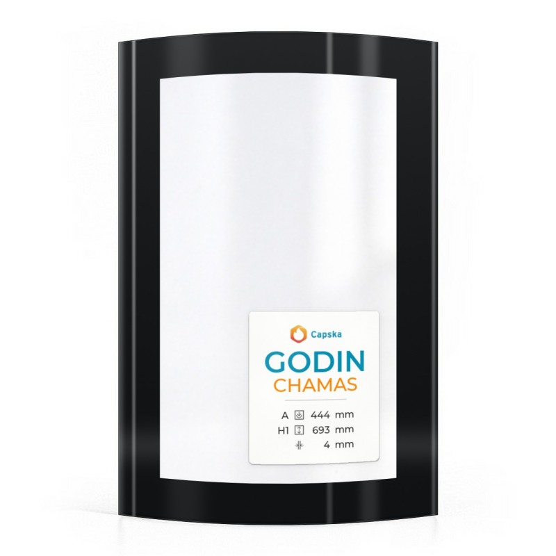 Wood Burning Stove glass for Godin Chamas - High quality ceramic glass - Capska