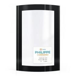 Philippe CORRANO Glass - Curved Screen-printed glass panel for wood burning stove