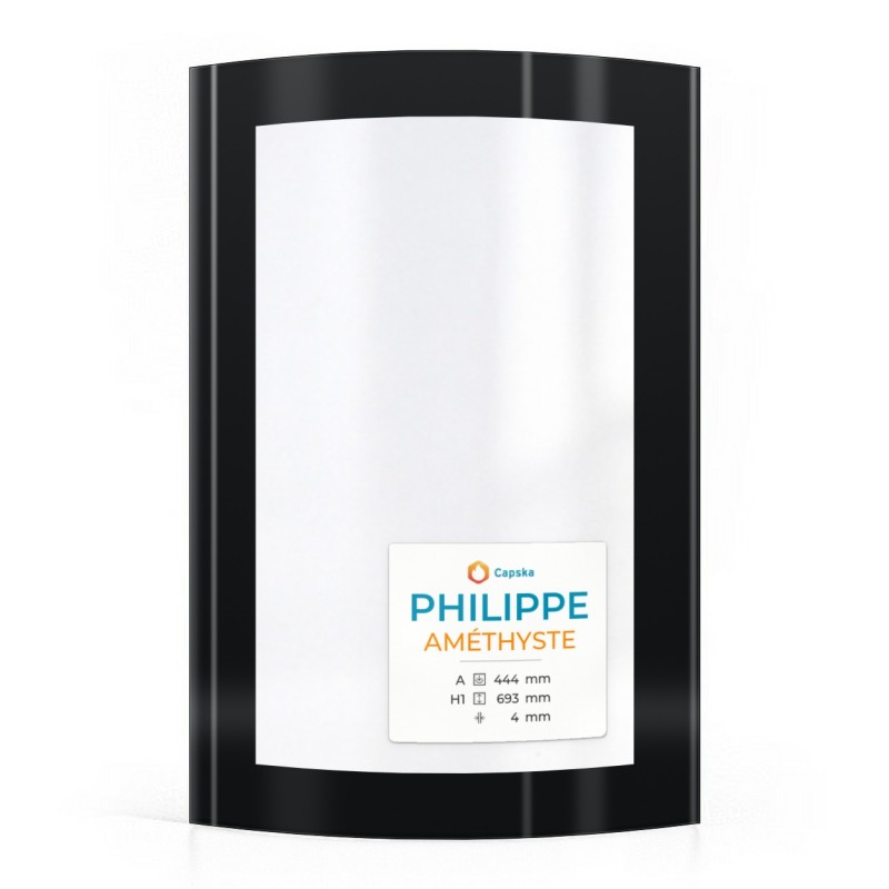 Wood Burning Stove glass for Philippe Améthyste - High quality ceramic glass - Capska