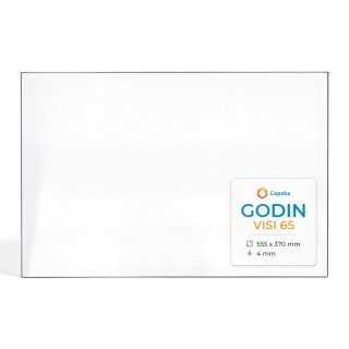 Glas für Kaminofen Godin VISI 65 - Hochwertiges Keramikglas - Capska