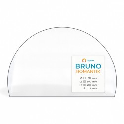 Vitre Bruno ROMANTIK - Verre Rond coupé pour poêle à bois