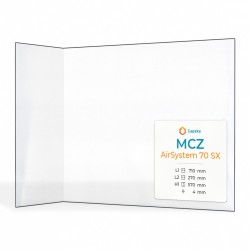 Mcz AIRSYSTEM 70 SX Glass - Folded glass panel for Wood-burning stove