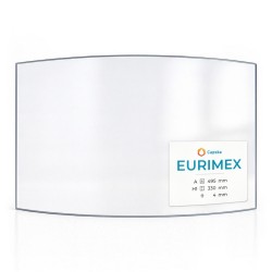 Vitre Eurimex FLUVIUS - Verre Courbe pour poêle à bois