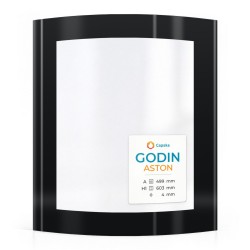 Vitre Godin ASTON - Verre Courbe Sérigraphié pour poêle à bois