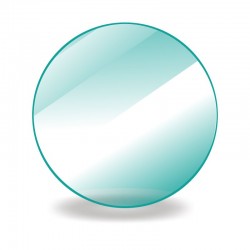 Verre rond pour cheminée et poêles sur mesure - Capska