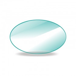 Ovales Glas