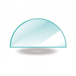 Vitre en demi cercle pour insert et poele à bois - Capska