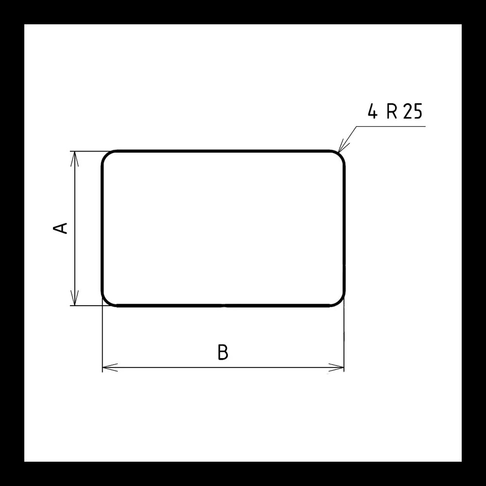 Plaque de sol 4 Angles arrondis