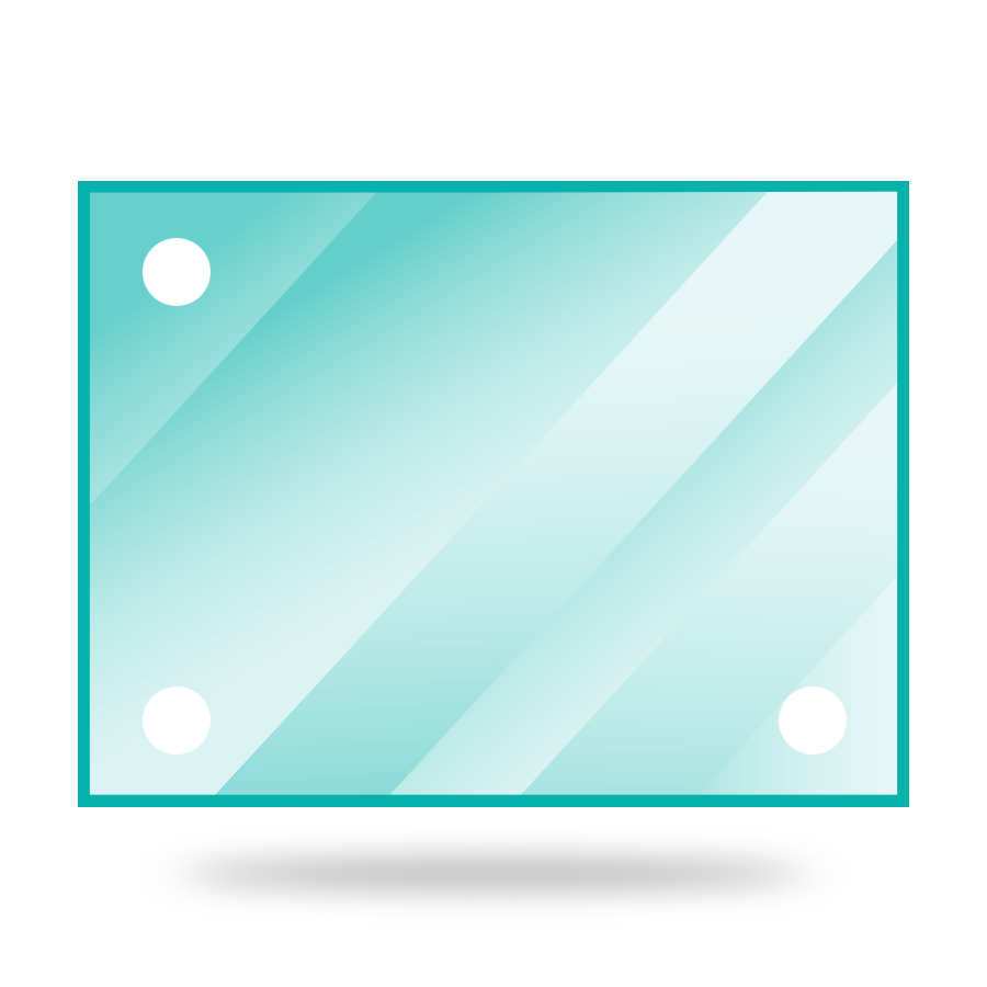 Vitre avec perçage
